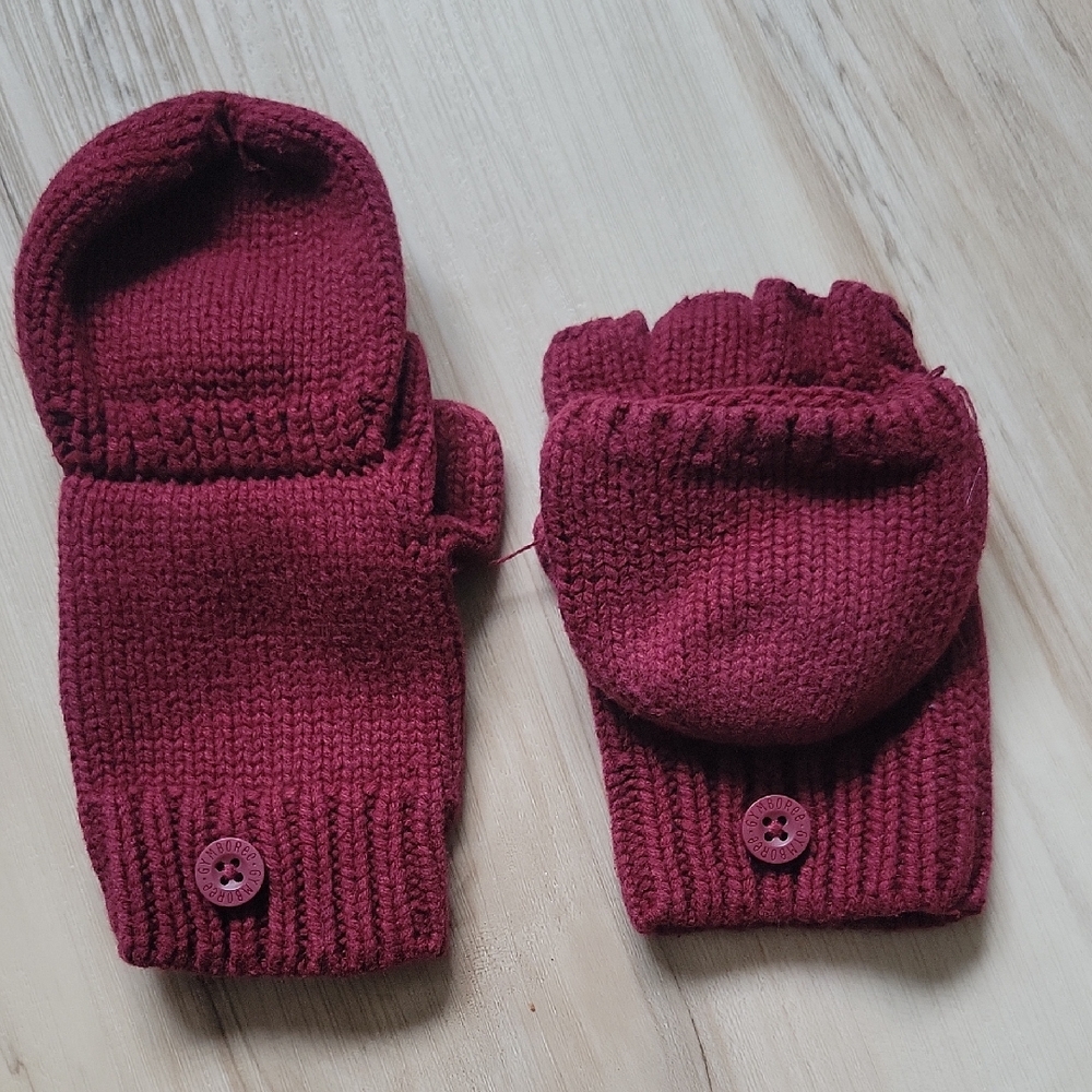 Gymboree Burgundy Knit Mittens
